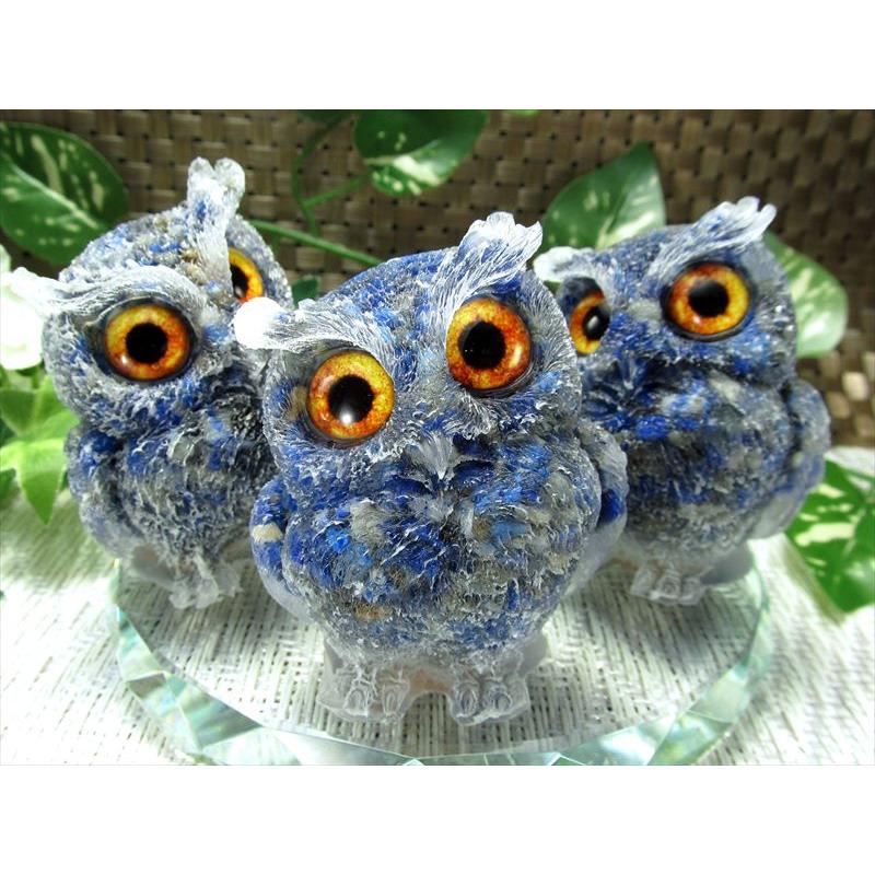 NEW天然石追加 選べる7種類 天然石サザレ入り フクロウ型 オルゴナイト