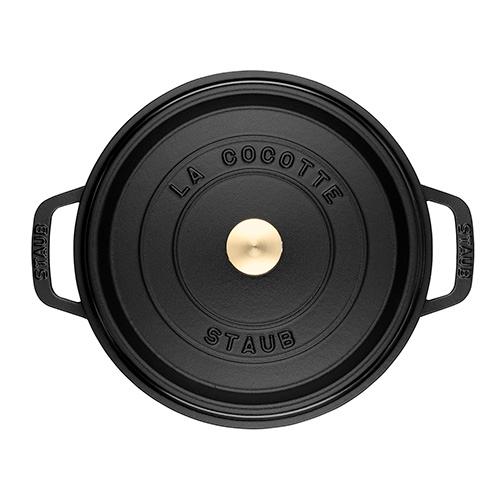 ピコ・ココット STAUB ストウブ ピコ ココット ラウンド 24cm ブラック