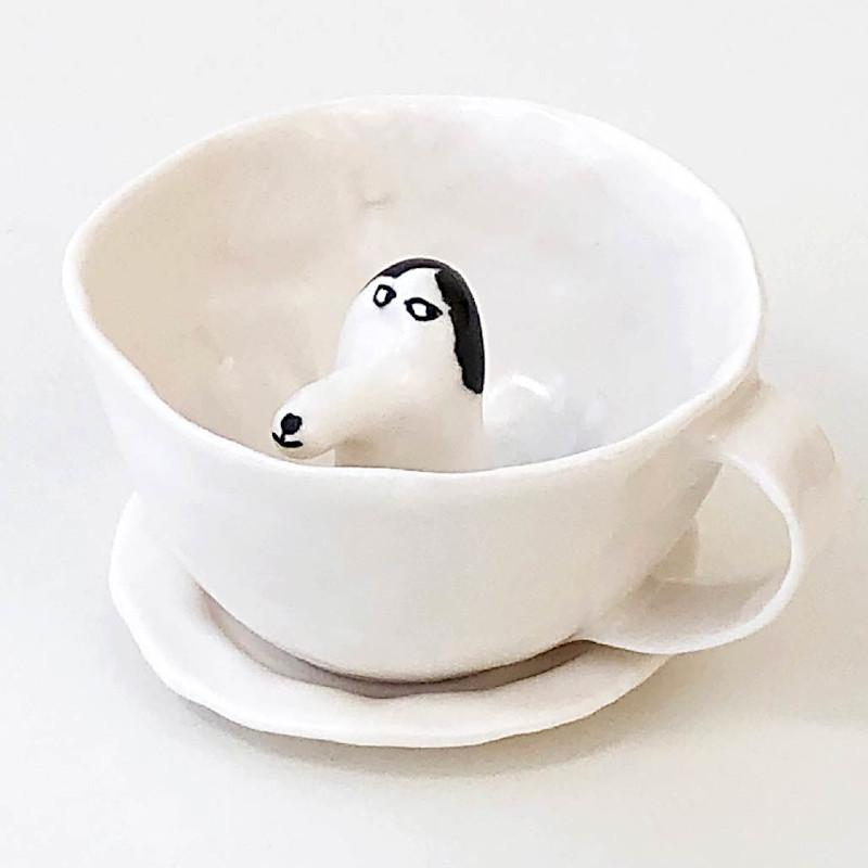 エレオノール・ボストロム カップ&ソーサー 犬 コーヒーカップ ティー