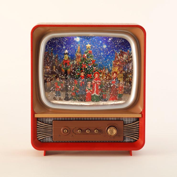クリスマスウォーターグローブ Red TV オルゴール スノードーム
