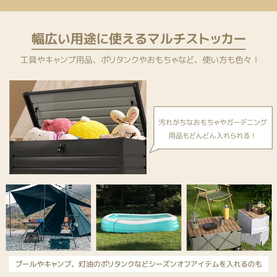物置 屋外 350L 収納ボックス 収納庫 小型 置き配 ストッカー 屋外収納