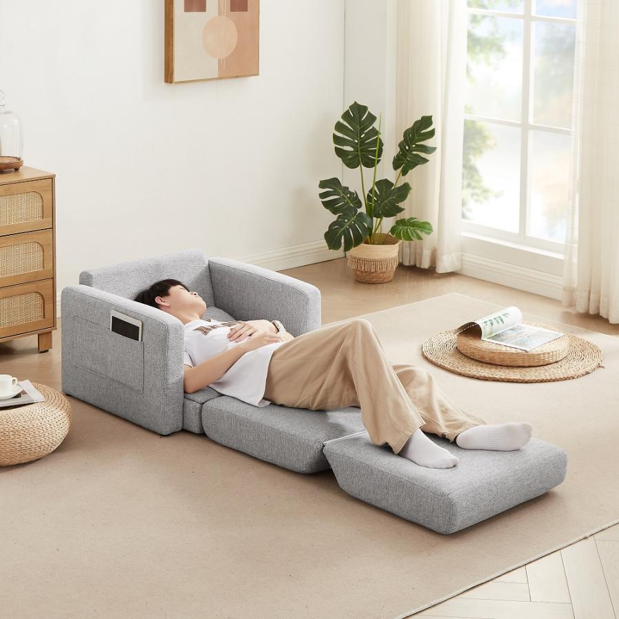 ソファーベッド 折りたたみ 1人掛け 3way ローソファー シングル