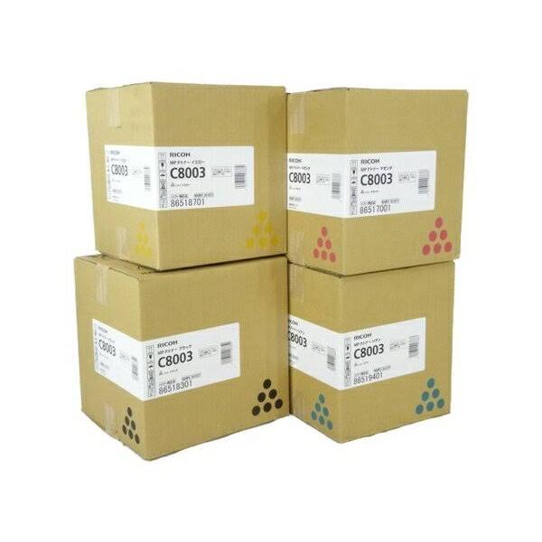 リコー RICOH MP Pトナー C8003 【純正】 トナー 4色セット : コピー機