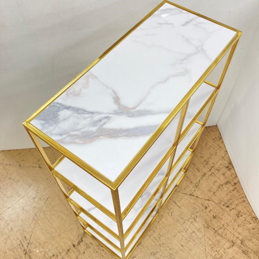 Francfranc（フランフラン） 中古 大理石調がおしゃれ レーヌ シェルフ