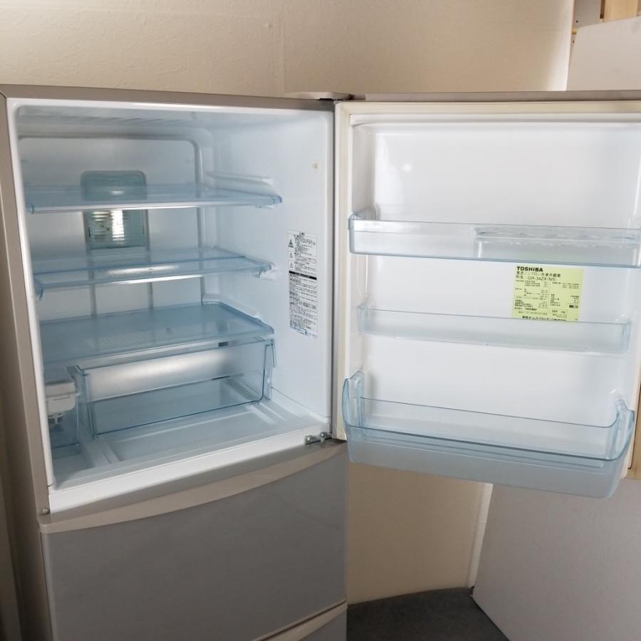 TOSHIBA（東芝） 中古 340L 自動製氷機能搭載 3ドア冷蔵庫 GR-34ZX