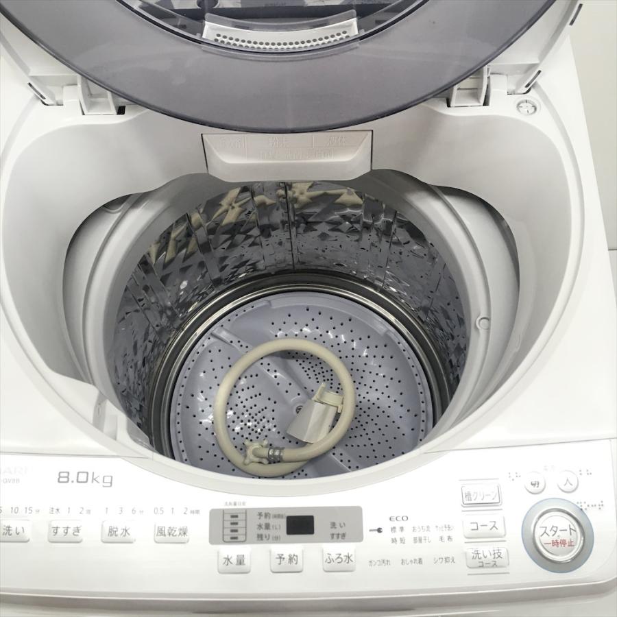 SHARP（シャープ） 中古 8.0kg 送風乾燥 全自動洗濯機 ES-GV8B-S 2017