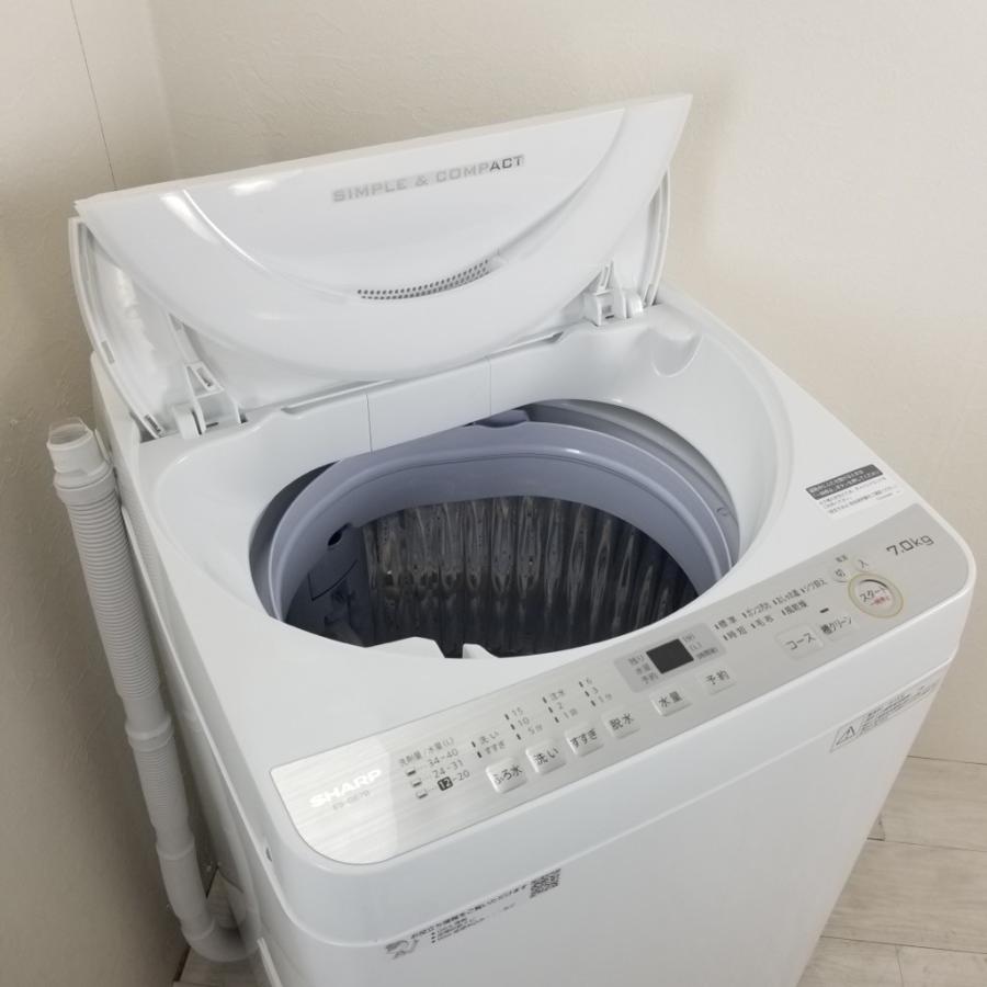 SHARP（シャープ） 中古 7.0kg 全自動洗濯機 風乾燥 ES-GE7B-W 2018年