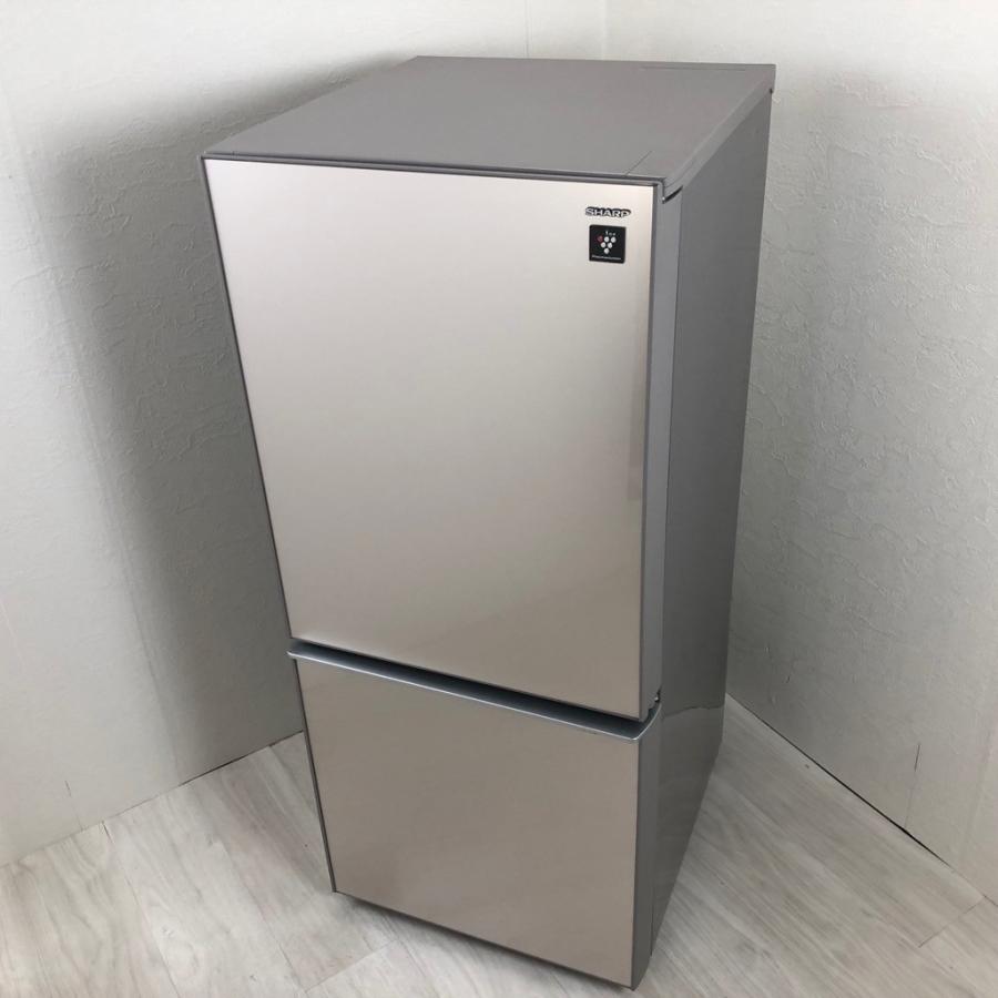 SHARP（シャープ） 中古 137L ガラスドア 2ドア冷蔵庫 SJ-GD14C-C 2017