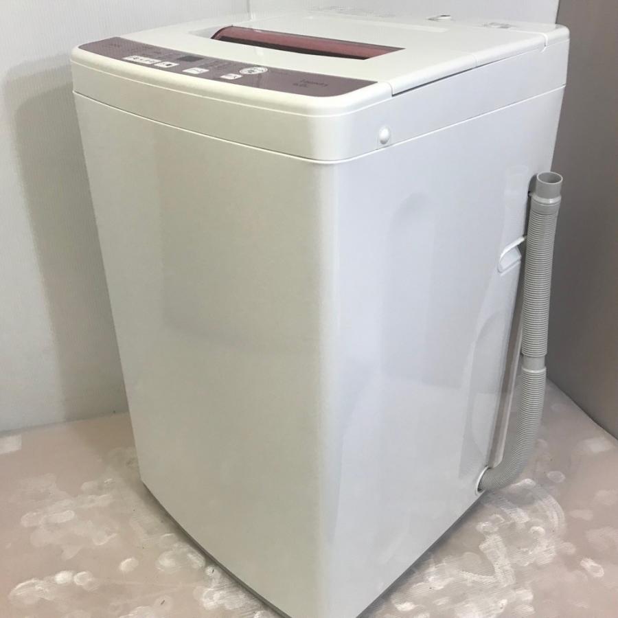 中古 6.0kg 全自動洗濯機 ハイアール（アクア） ピンクカラー AQW-KS6E