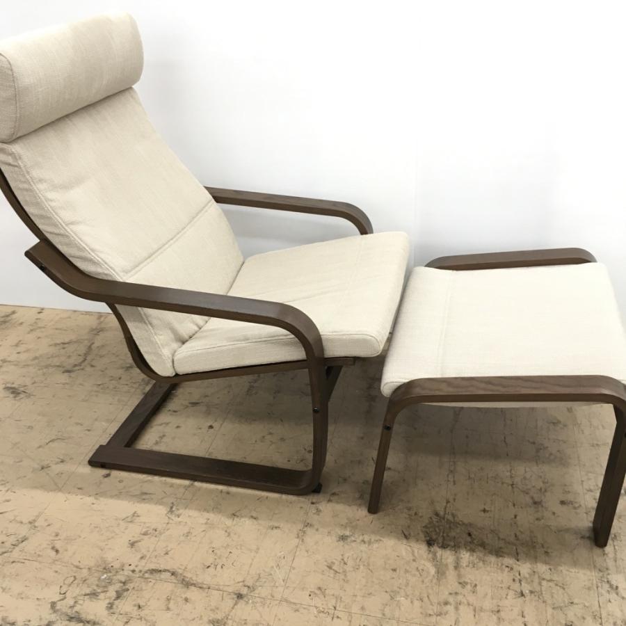 イケア（IKEA） 中古 オットマン付きアームチェア POANG 22417