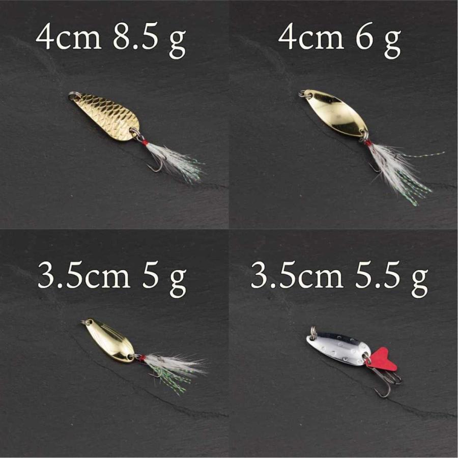 スプーン ルアー セット 8個 8.5g 6g 5g 5.5g 3.5g 1.5g