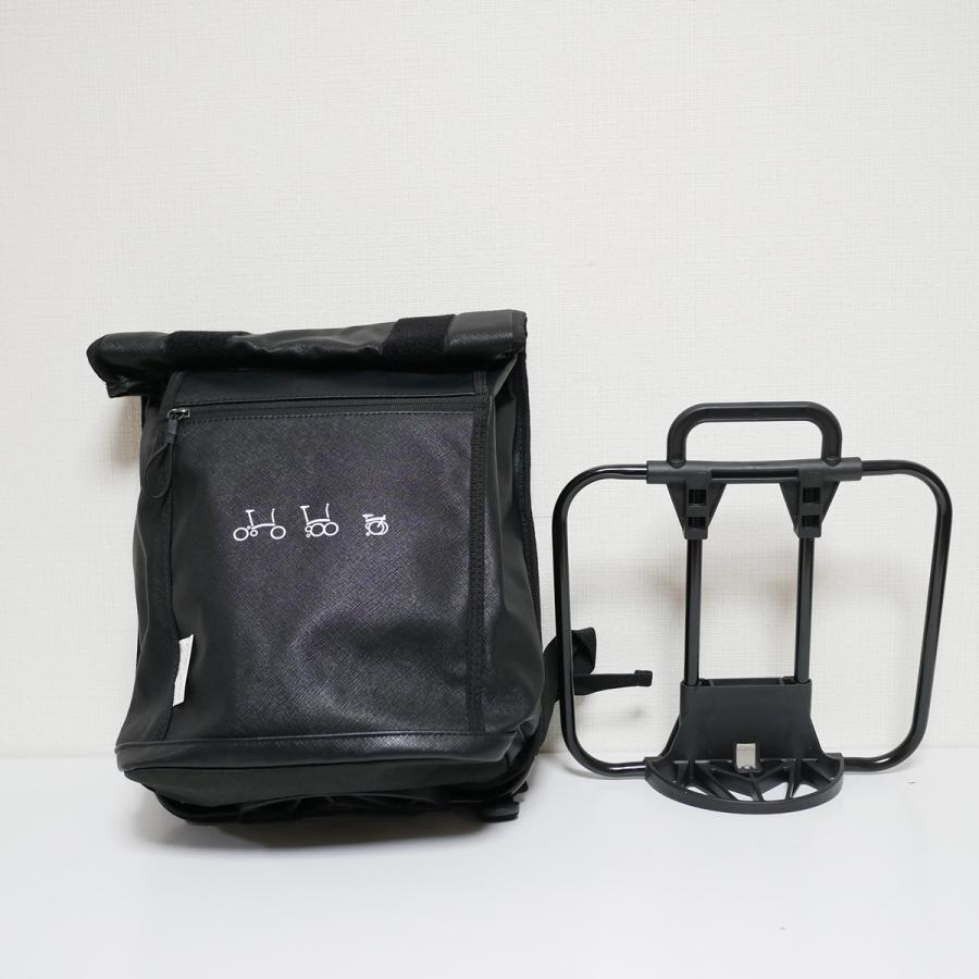 BBL1」BROMPTON用 フロントバッグ バックパック 巻き巻きリュック L