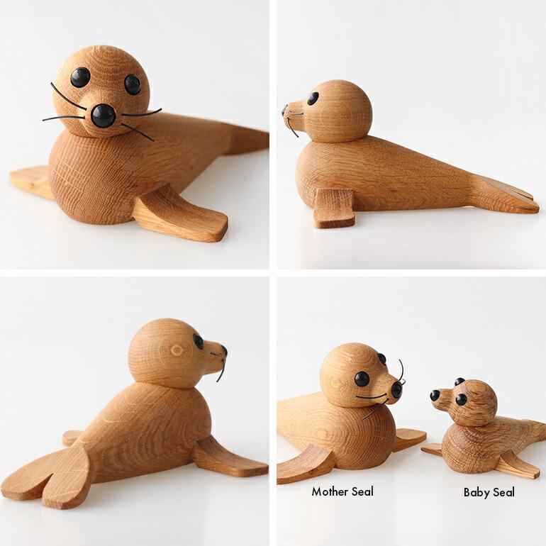 オブジェ 置物 アザラシ 天然木 デンマーク 北欧 ギフト SPRING