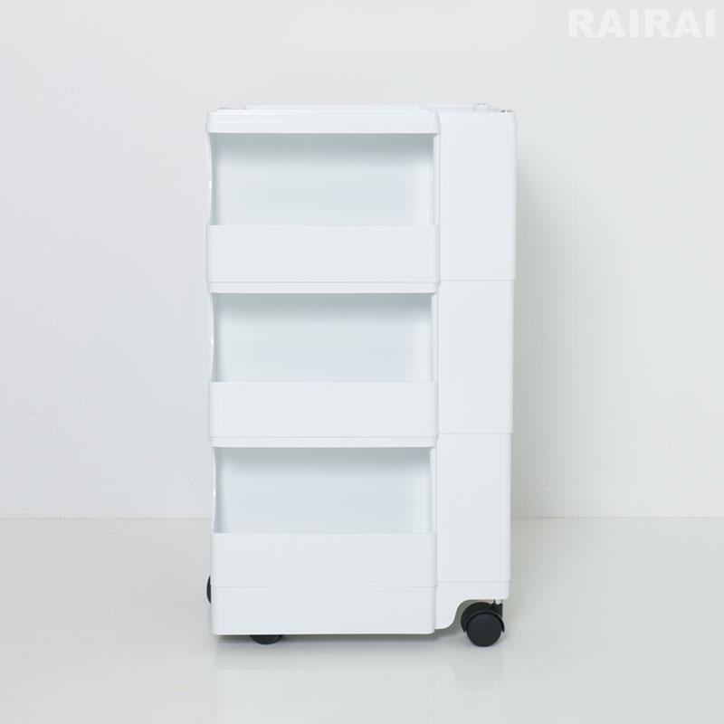 B-LINE（ビーライン） ボビーワゴン 3段 4トレイ ホワイト ブラック B