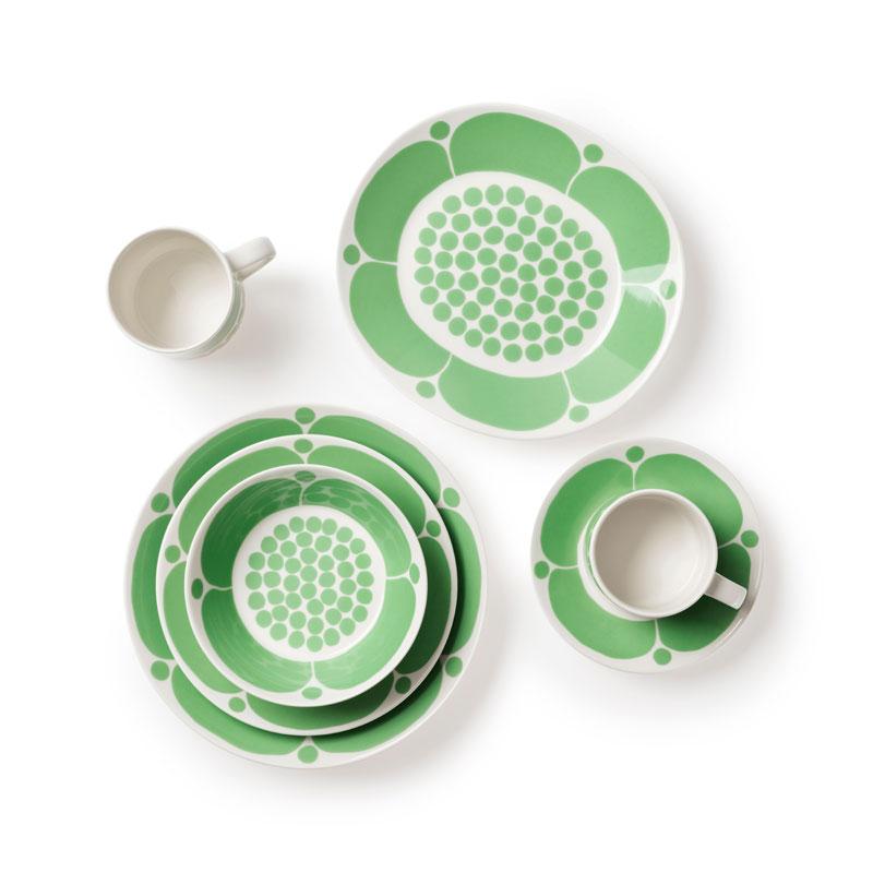 ARABIA（アラビア） プレート 21cm スンヌンタイ ライトグリーン