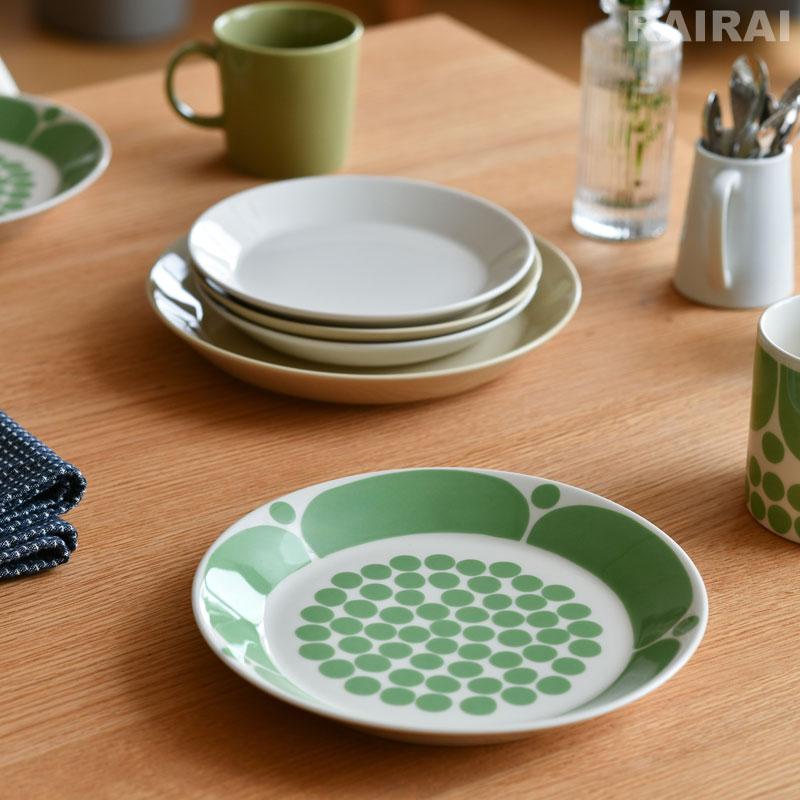 ARABIA（アラビア） プレート 21cm スンヌンタイ ライトグリーン