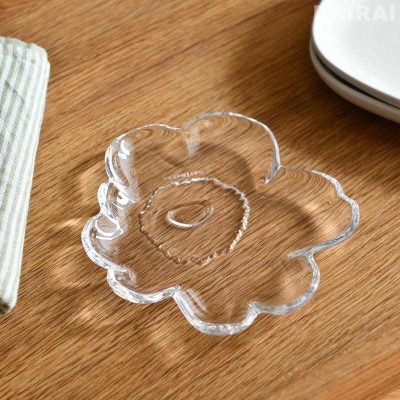 marimekko（マリメッコ） ガラスプレート 13cm ウニッコ シェイプ