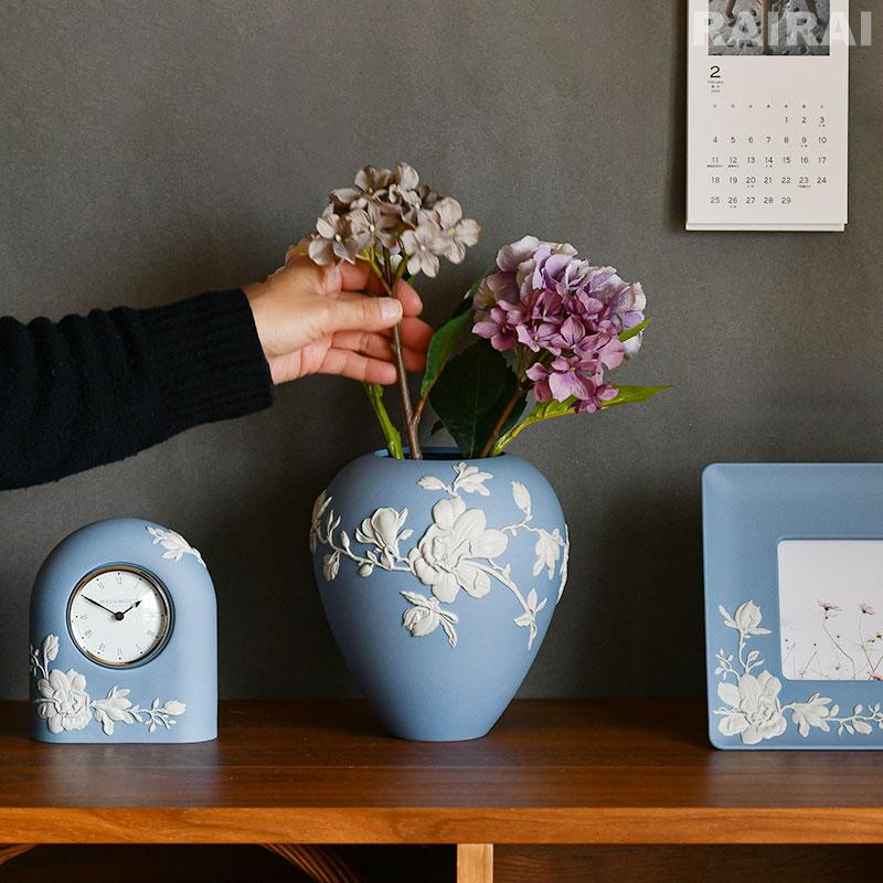 紅茶セット付き】 ウェッジウッド ベース 18cm ジャスパーウェア