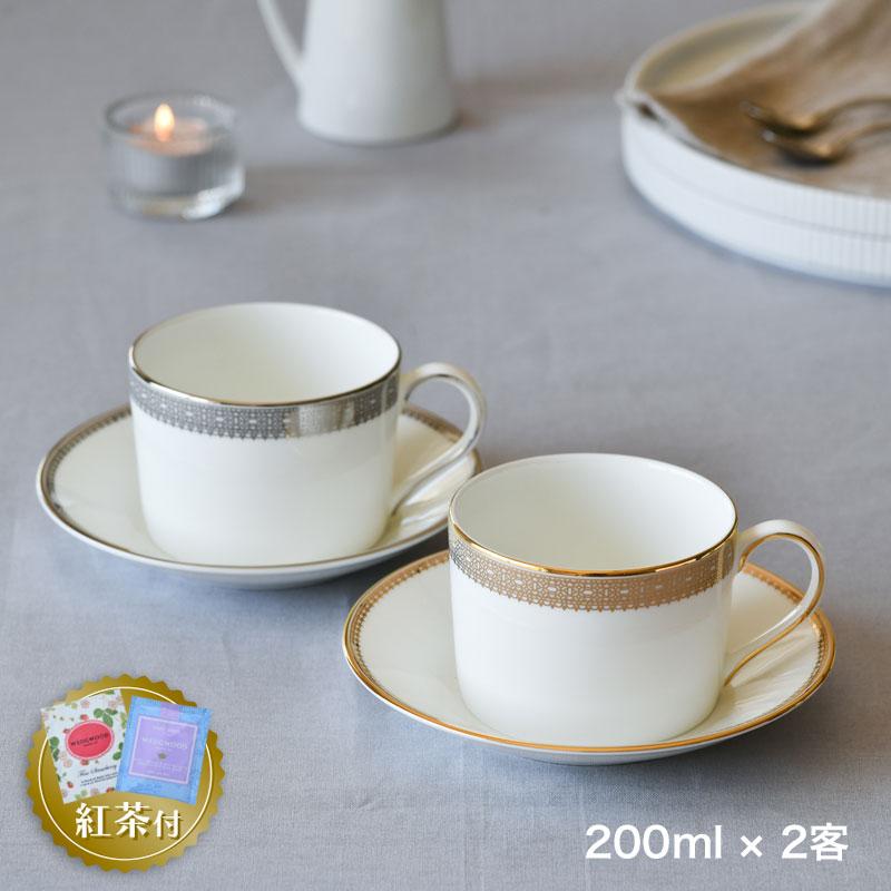 紅茶セット付き】 ウェッジウッド ヴェラ・ウォン ヴェラ レース