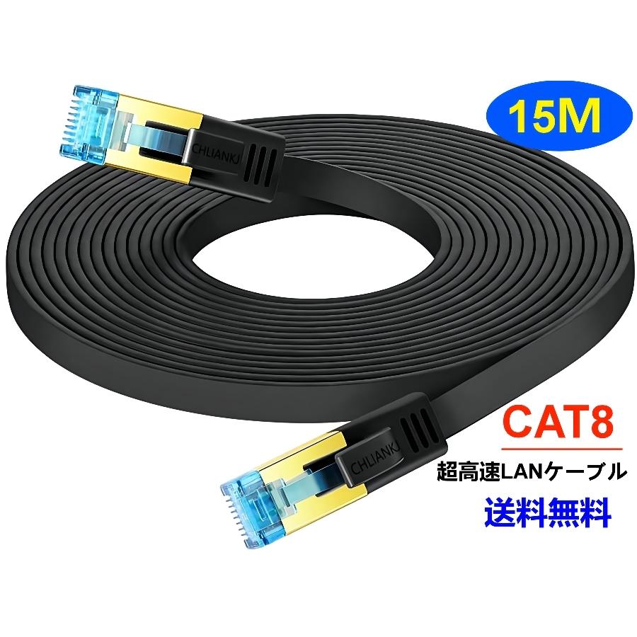 iMac Pro CAT8 LANケーブル フラットLANケーブル 40Gbps/2000MHz 超