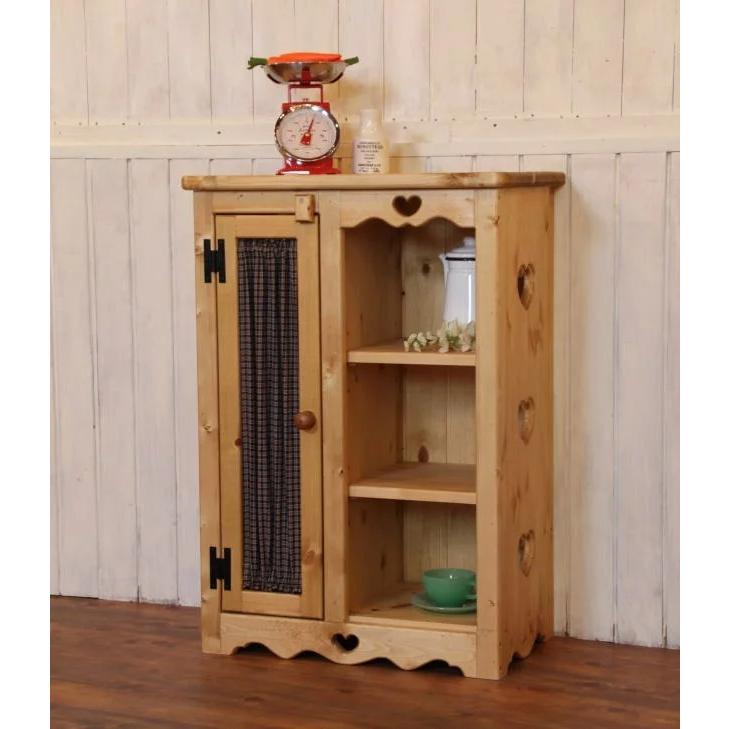カントリー 布扉付き キッチンラック S キャビネット オーダーメイド