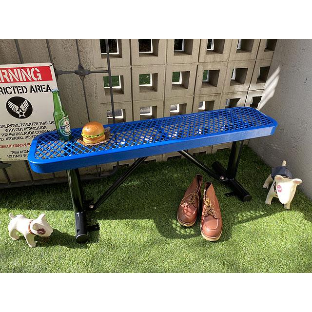 送料込み価格】U.S.パークベンチ ショートタイプ （ブルー