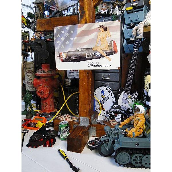 アメリカン レトロ ☆稀少な絶盤品☆ ピンナップガール＆戦闘機 U.S.