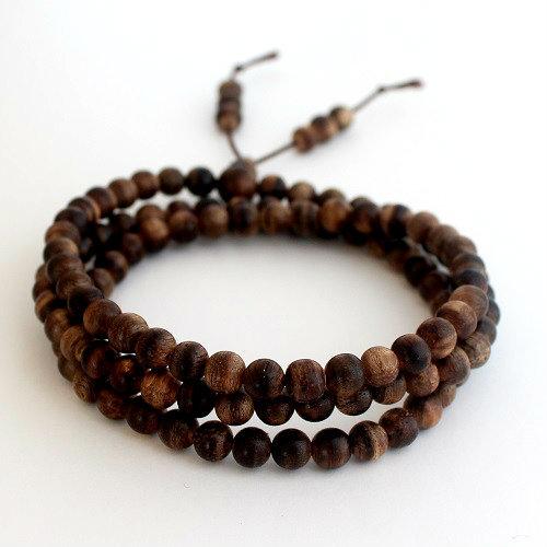 数珠 念珠 インドネシア産 沈香 香木 カリマンタン ブレスレット