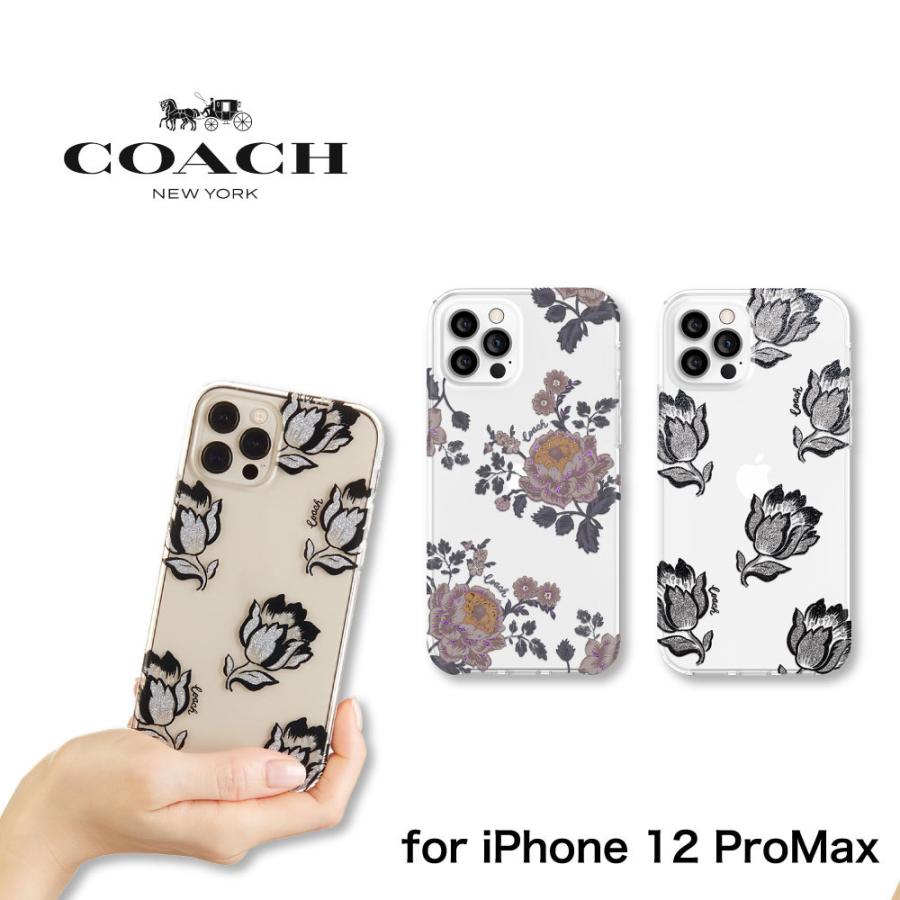 COACH（コーチ） iphone12promax ケース 花柄 ブランド クリア 耐衝撃