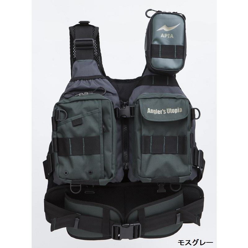 APIA(アピア) アングラーズサポートベストVer.3 モスグレー ライフ