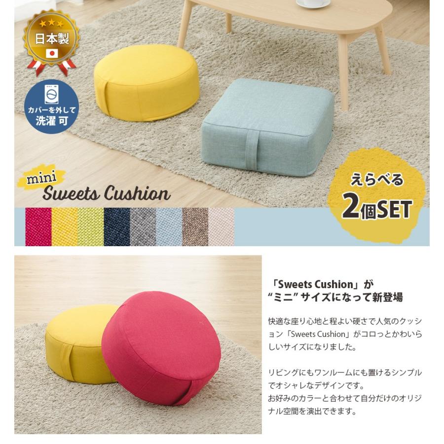 セルタン クッション 2個セット 座布団 小さめ おしゃれ 一人暮らし