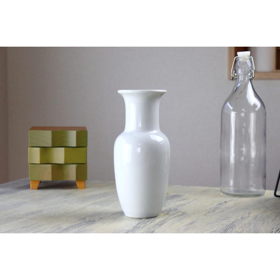大きめシンプル花瓶 アウトレット 21cm 日本製 美濃焼 花器 花瓶 白