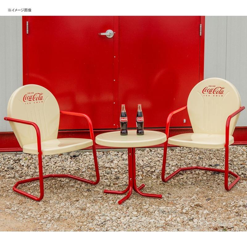 コカコーラ メタル テーブル チェア セット クリーム レトロ