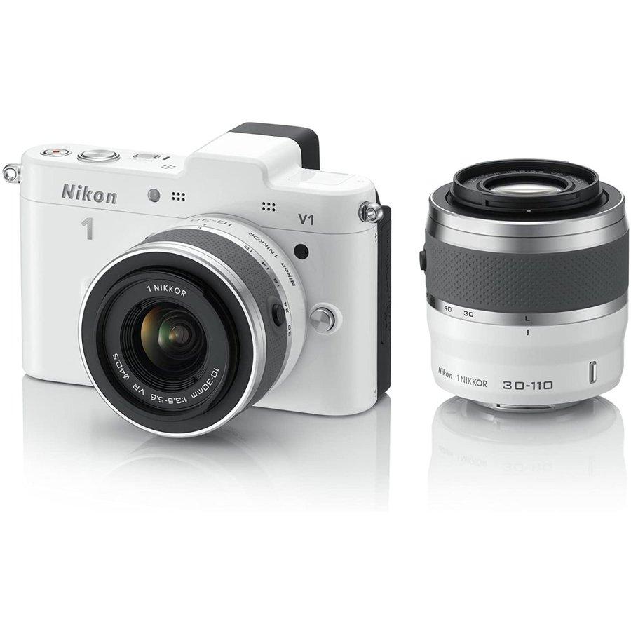 Nikon 1 V ニコン V1 10-30mm 30-110mm ダブルズームキット ホワイト