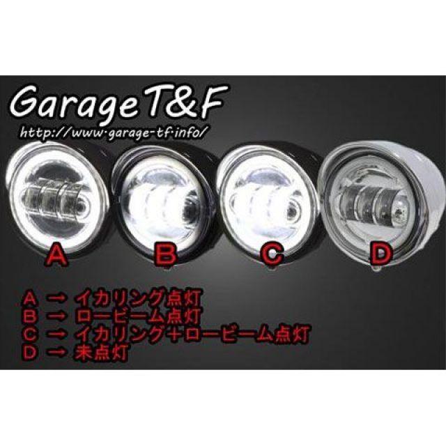 Garage T＆F ガレージT&F 汎用 4.5インチロケットライト（メッキ