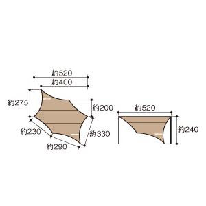 ユニフレーム UNIFLAME REVOタープII〈L〉TC/TAN 682081