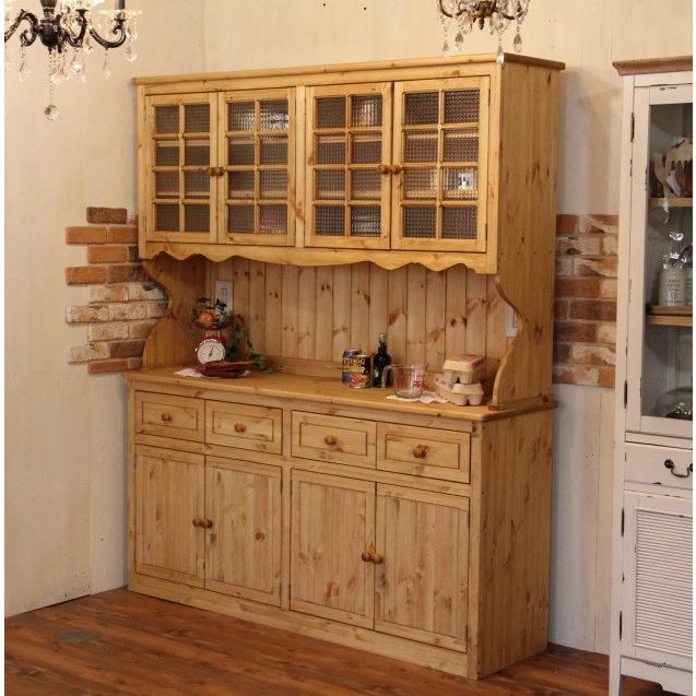 カップボード 幅165 日本製 カントリー 家具 手作り 木 木製 北欧 無垢