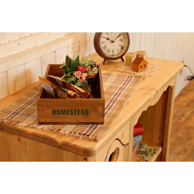 キャビネット ハート 布扉付き キッチンラック オーダーメイド