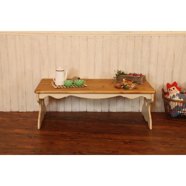 カントリー家具 ローテーブル NC・ハートローテーブル・L・棚板