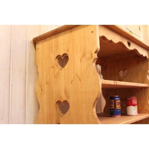 ハート・キッチンワゴン キャスター付き カントリー家具ワゴン