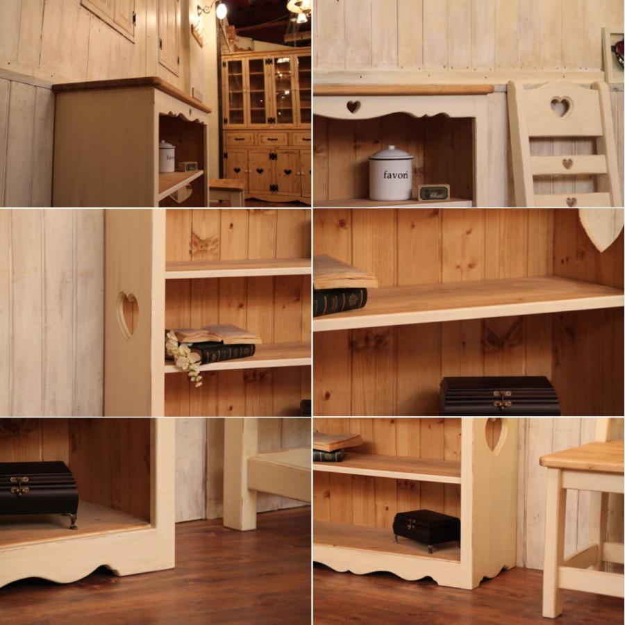 本棚 ブックシェルフ カントリー家具 薄型 完成品 大容量 北欧 無垢