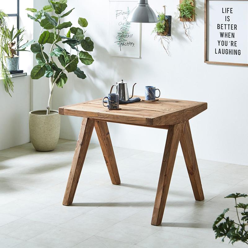 ダイニングテーブル カフェテーブル 古材 幅80 古民家風 角型