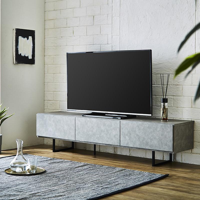 テレビ台 テレビボード 大理石調 ストーン調 ロ―ボード 大理石 グレー