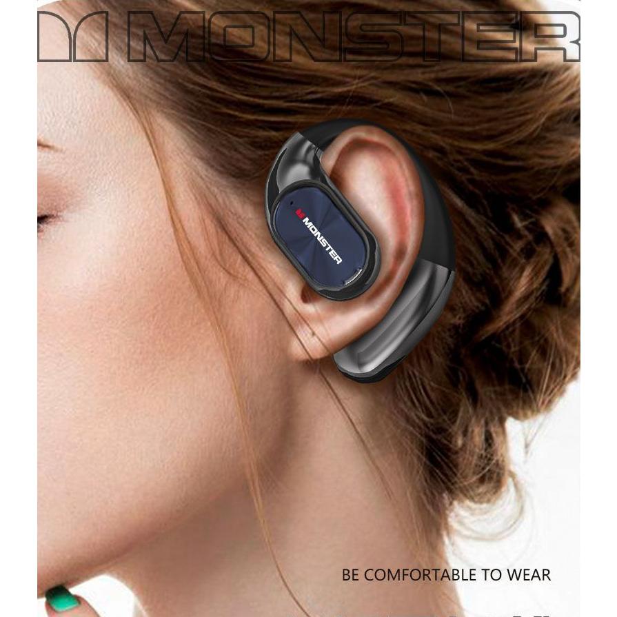 MONSTER ワイヤレスイヤホン オープンイヤー 耳掛け式 チタン ノイズ