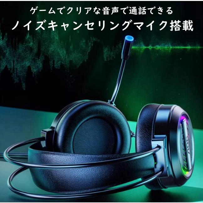 AOC ゲーミングヘッドフォン GH120 ノイズキャンセリングマイク USB