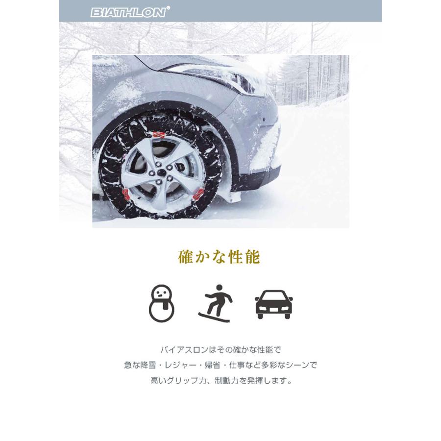 バイアスロン バイアスロン（公式）QE10 正規品 タイヤチェーン 非金属