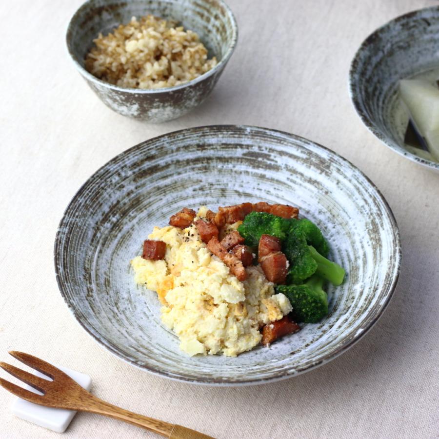 宙渦 パスタ鉢 22cm 日本製 美濃焼 7寸深皿 パスタ皿 カレー皿 深皿