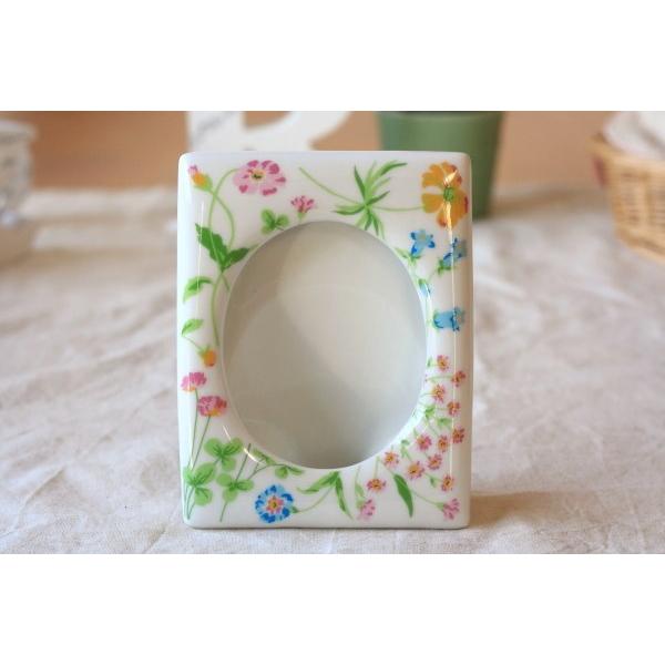 かわいい陶器製写真立て Lサイズ 日本製 瀬戸焼 デジタルもいいけど