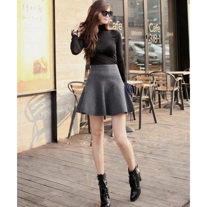 セール中 レディース 千鳥格子柄 フレア ミニスカート メール便送料