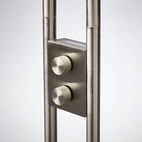 イケア（IKEA） LEDフロアアップライト 読書ランプ 調光可能 ニッケル